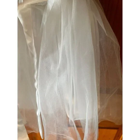 Toddler Lace & Tulle Dress With Satin‎ Sash - White 3T (100) - Picture 5 of 5